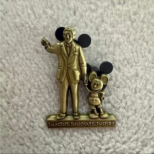 NEW Disney Official Pin - Walt and Mickey Mouse “Imagine, Innovate, Inspire”